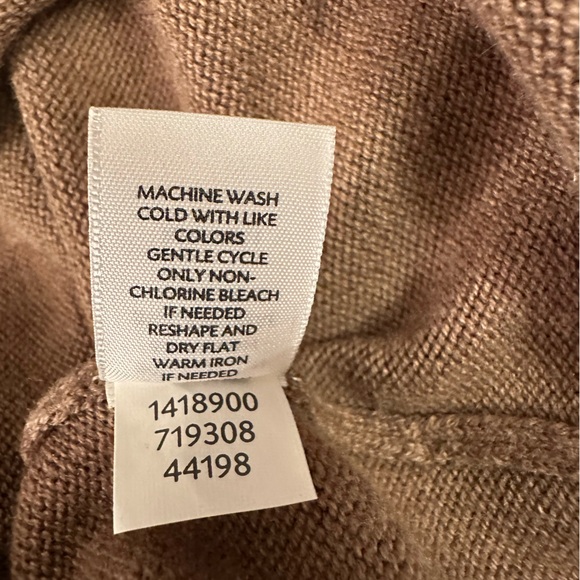 J Jill Pure Jill Cotton Cashmere Blend Knit Pullover Sweater Dress Lght Brown XS - Picture 8 of 9
